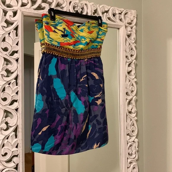 Tibi colorful strapless dress - Picture 1 of 6